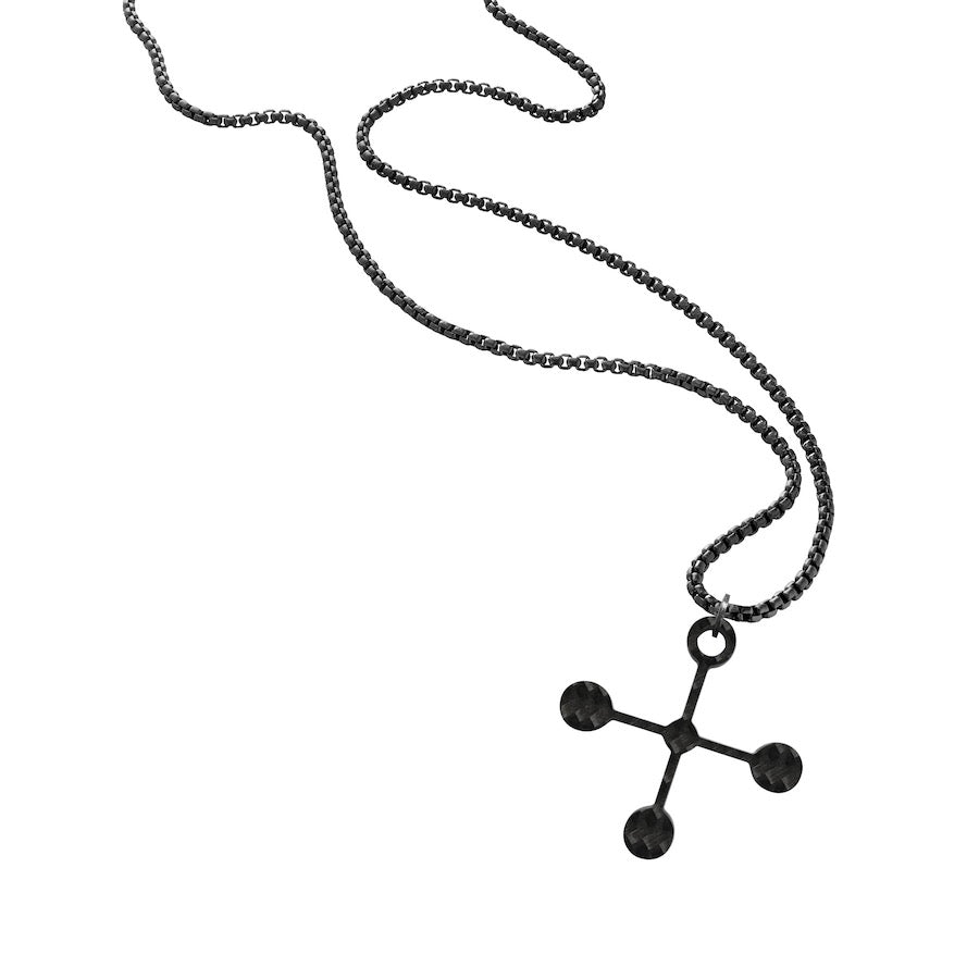 Carbon Halskette L&S Cross